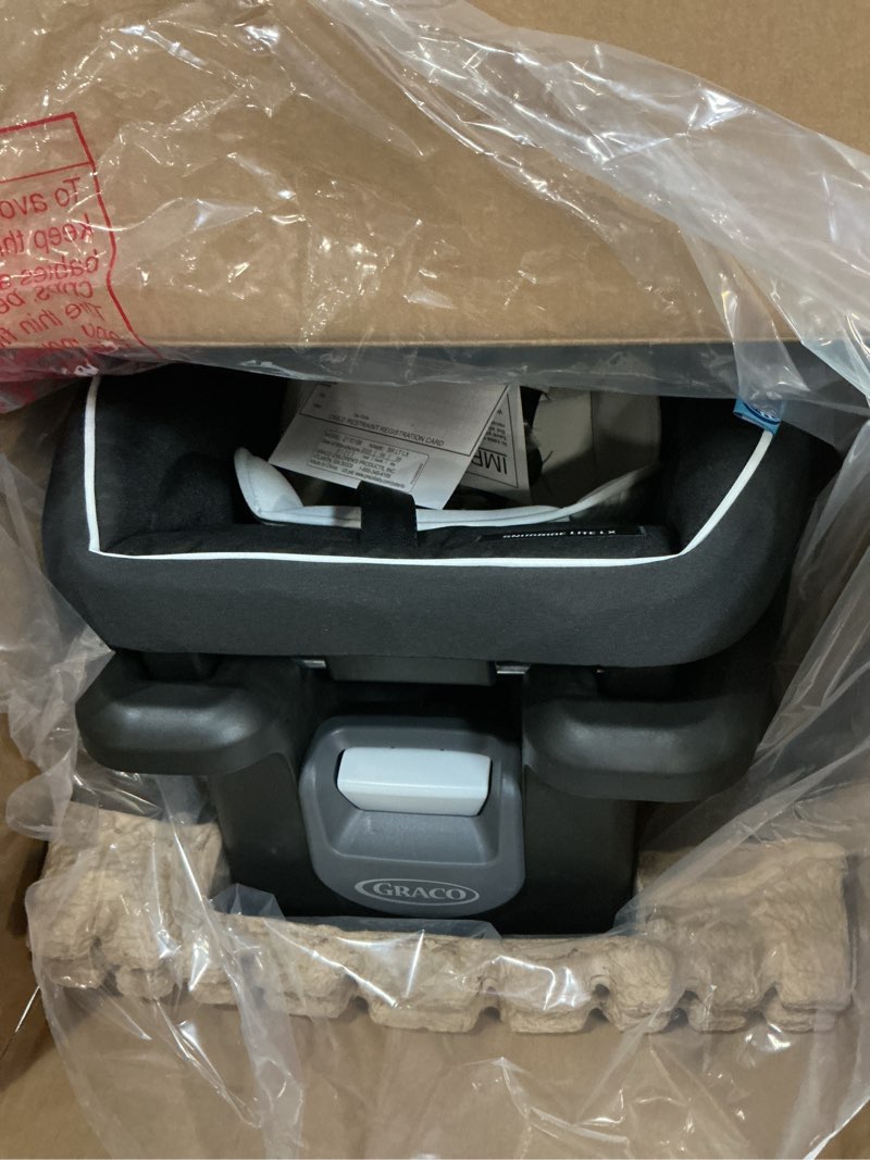 Condition photo showing New/Like New for graco® snugride lite lx infant car seat, lightweight rear-facing seat for babies 4–30 lb, 4-position adjustable base, latch installation & protectplus engineered, studio