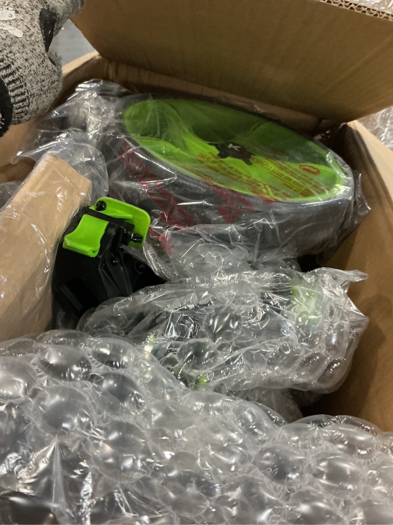 Condition photo showing New/Like New for kvv 3 wheel golf push cart ultra lightweight smallest folding size, new-version scorecard holder black/lime
