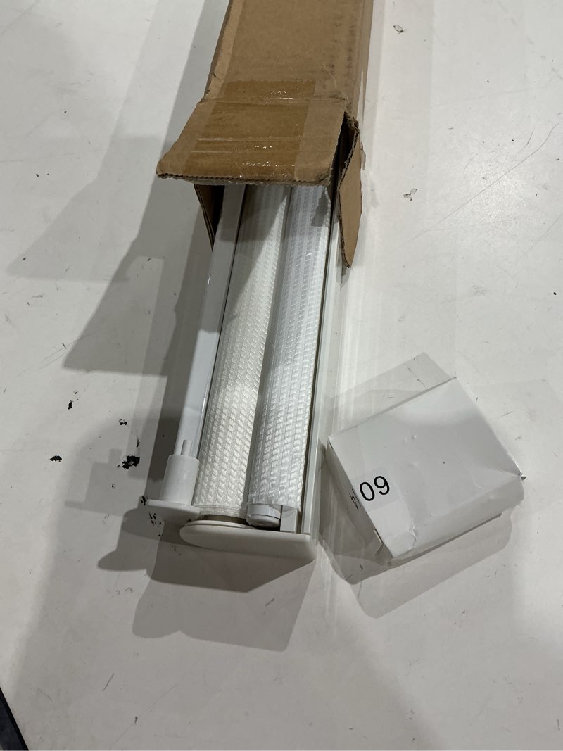 Condition photo showing Good Condition for lazblinds no drill cordless zebra blinds for indoor windows, dual layer light control roller shades for day and night, light filtering sheer shades for home, 24" w x 48" h, white white 24" w x 48" h