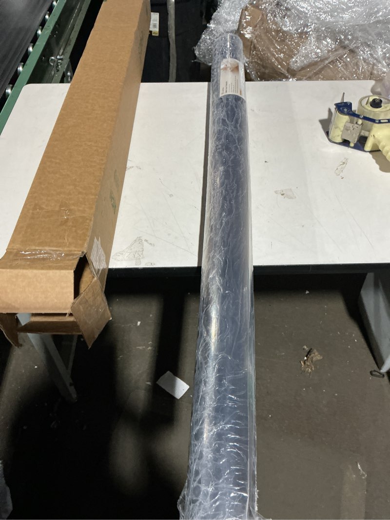 Condition photo showing As Is for Similar to VEVOR Clear Table Cover Protector, 1.5mm Thick 36 x 72 in PVC Plastic Tablecloth, Waterproof & Oil Spill Proof, Customizable Rectangle Table Cover for Writing Desk, Coffee Table, Dining Room Table 72\" x 36\" (Rectangular)