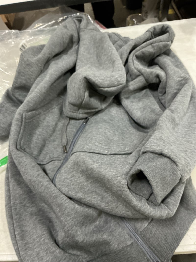 Condition photo showing Good Condition for HEEKPEK Women's Long Hoodies Tunic Winter Fleece Jackets Casual Zip up Hoodies Soft Sherpa Sweatshirts Warm Long Coats Small Grey