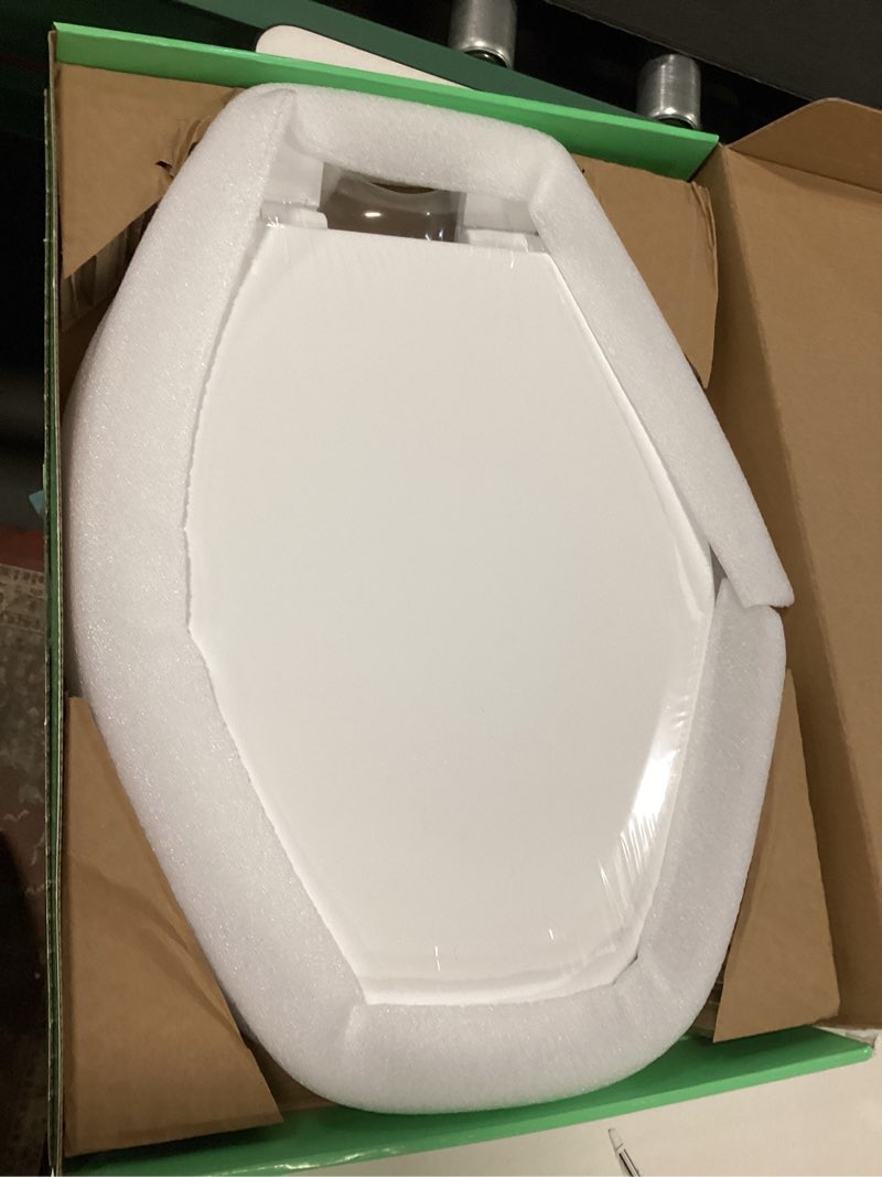 Condition photo showing New/Like New for Wood Toilet Seat, Slow Close, High Gloss Finish, Premium Moulded Wood, White, Quick Release, PIKLiDS (Elongated)