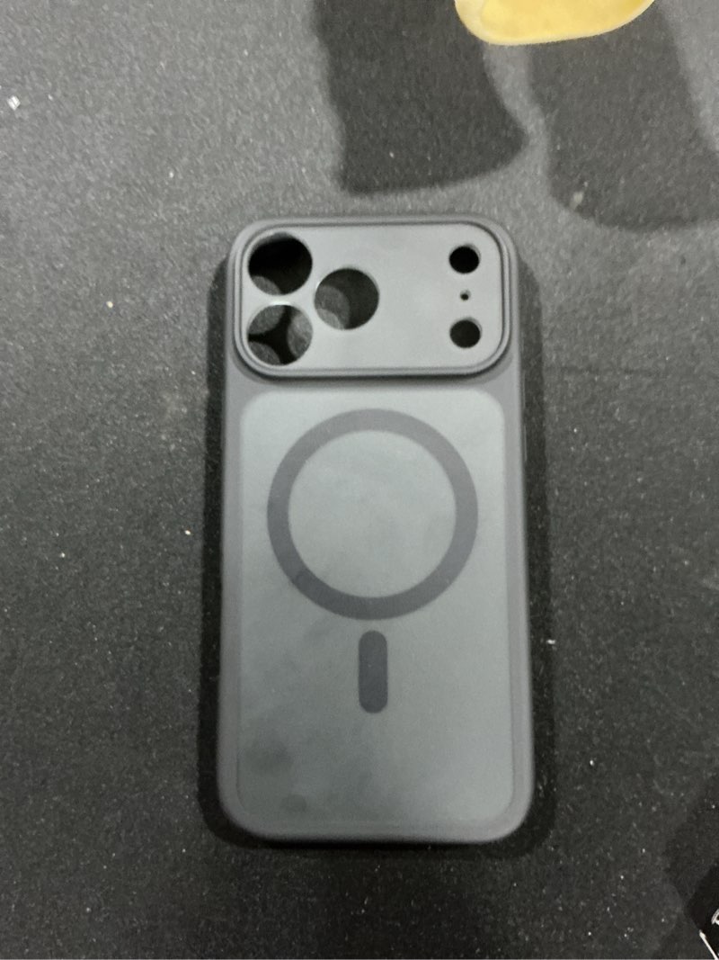 Condition photo showing New/Like New for CANSHN Magnetic Compatible with iPhone 17 Pro Max Case, Upgraded [Full Camera Protection] [Compatible with Magsafe] [Translucent Matte] Shockproof Protective Phone Cover 6.9 Inch - Black iPhone 17 Pro Max (6.9 Inch,3 Lens) Black