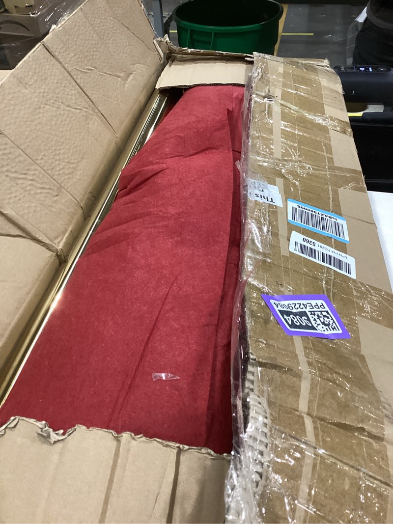Condition photo showing Good Condition for Therwen 4 Pcs Crowd Control Barriers and Red Carpet Runner Runway Rug 2 Velvet Rope Stainless Steel Stanchion Posts Queue Line Dividers with Tape for Party Wedding Hallway Events Outdoor Decorations