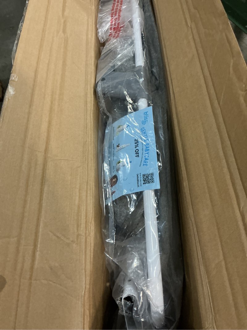 Condition photo showing Good Condition for Simmons Kids By The Bed City Sleeper Bassinet for Twins - Adjustable Height Portable Crib with Wheels & Airflow Mesh, Grey Tweed