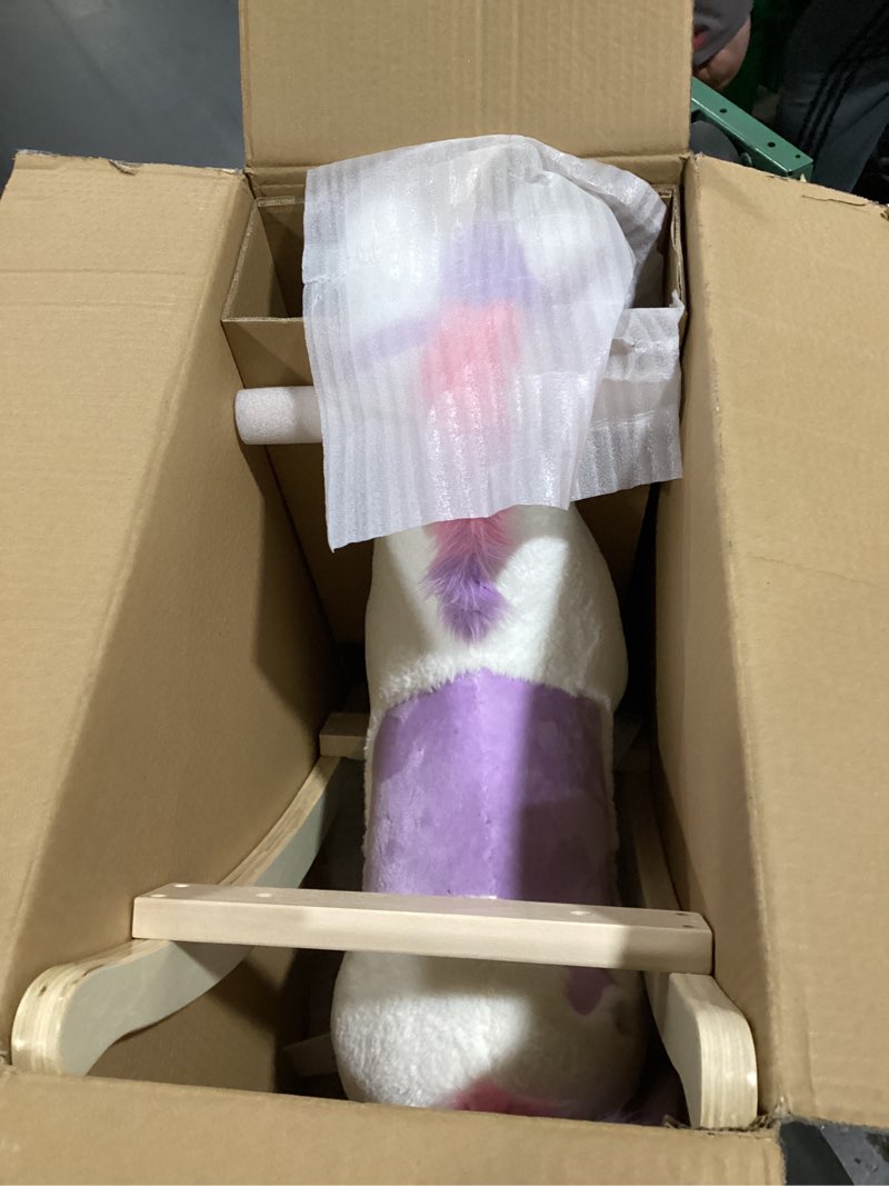 Condition photo showing Good Condition for labebe - baby rocking horse, ride unicorn, kid ride on toy for 6 month-3 year old, infant (boy girl) plush animal rocker, toddler/child stuffed ride toy (pink) | kid ride on toy, infant, plush animal rocker, toddler/child, stuffed ride toy