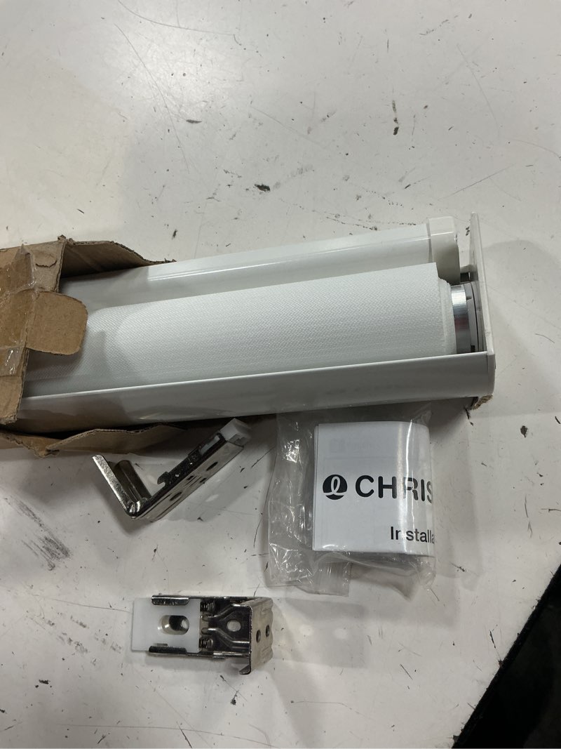 Condition photo showing Good Condition for chrisdowa cordless zebra blinds for windows, light filtering roller shades | 33" w x 72" h, white, dual layer, light control for day and night, free-stop, pull down blinds for indoor windows & home 33"w x 72"h white