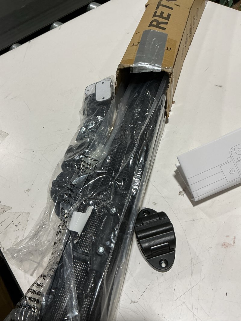 Condition photo showing Good Condition for momcozy retractable mesh baby gate or dog gate, child safety gate for indoor or outdoor, 33-inches tall with up to 55-inches wide extension, avoid skirting installation, black black 33" tall x 55" wide