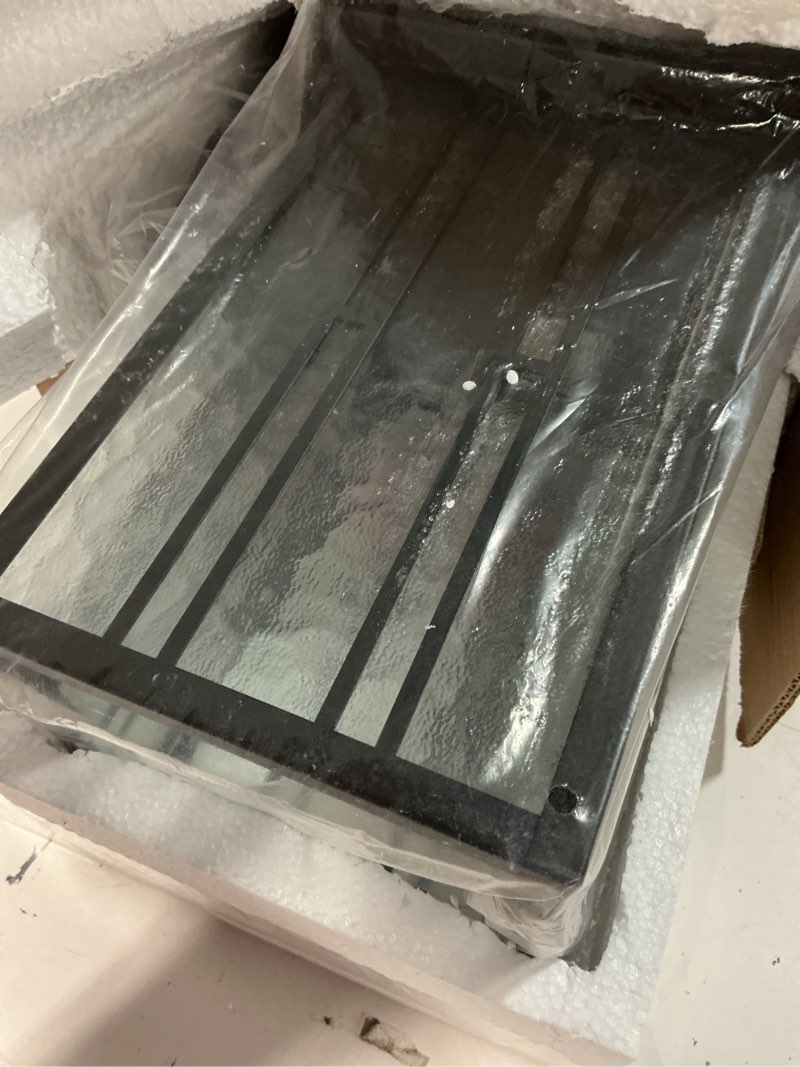 Condition photo showing Good Condition for outdoor porch light fixtures, black wall sconce exterior light, large front ddoor sconce lights, water glass outdoor wall lantern for porch garage house, 15”h 15 inch a405-2