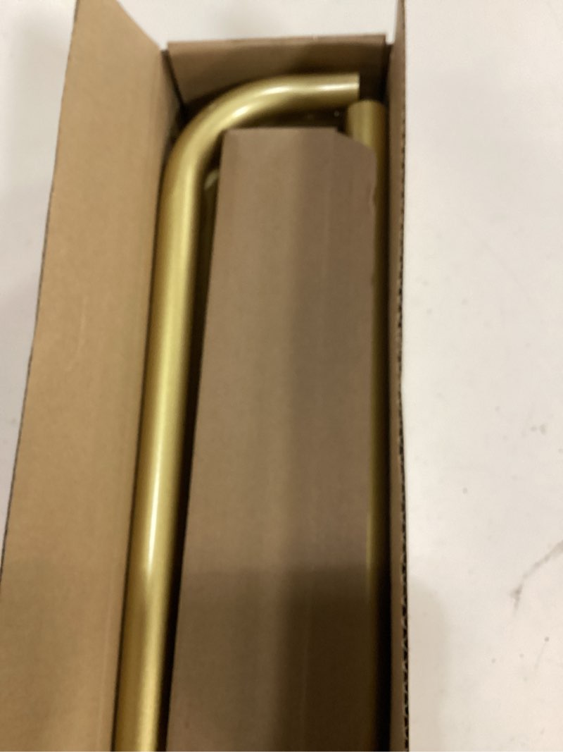Condition photo showing Good Condition for zyrw 2 pack wrap around curtain rod gold, room darkening blackout curtain rods for windows 28-48 inch, heavy duty curved curtain rod 1 inch diameter, modern decorative blackout drapery rod 28-48" & 2pack gold