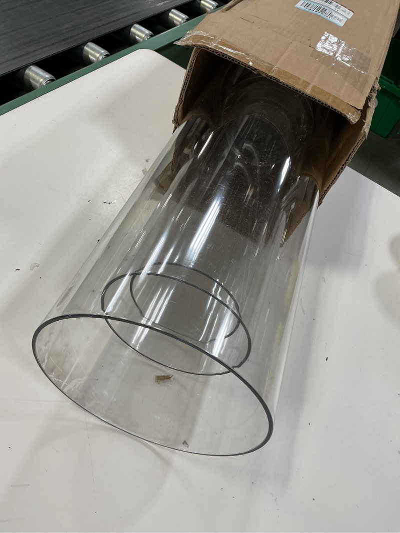 Condition photo showing Good Condition for extra large acrylic cylinder clear vase for floor, 20 in tall big wide mouth plastic unbreakable hurricane flower vases of 3 for home decor (d 8", d 6", d 4.8" + 3 holder) 3-xxl clear