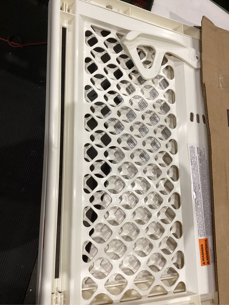 Condition photo showing Good Condition for toddleroo by north states 42” wide supergate ergo baby gate, made in usa: for doorways or stairways. includes wall cups. pressure or hardware mount. 26” - 42” wide (26" tall, ivory) (b0065adp4c)