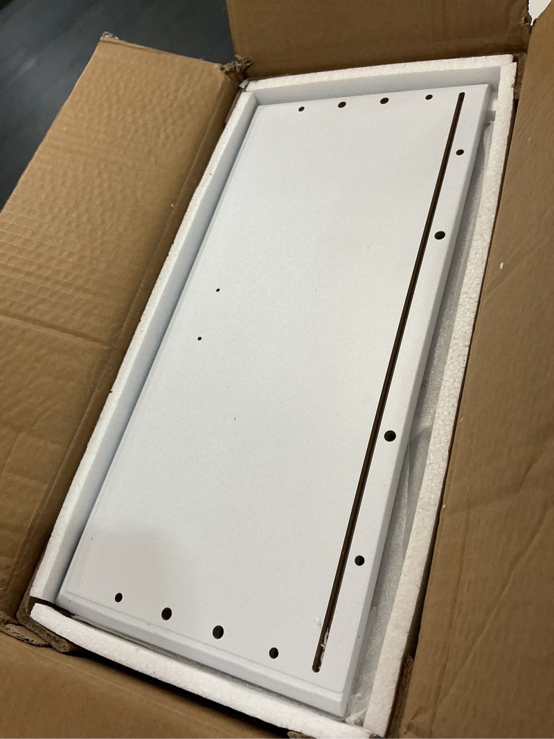 Condition photo showing New/Like New for teenfon bathroom wall cabinet with adjustable shelves and towel rack, wall mounted over the toilet storage cabinet for bathroom, living room, white unggx005w white with towel bar