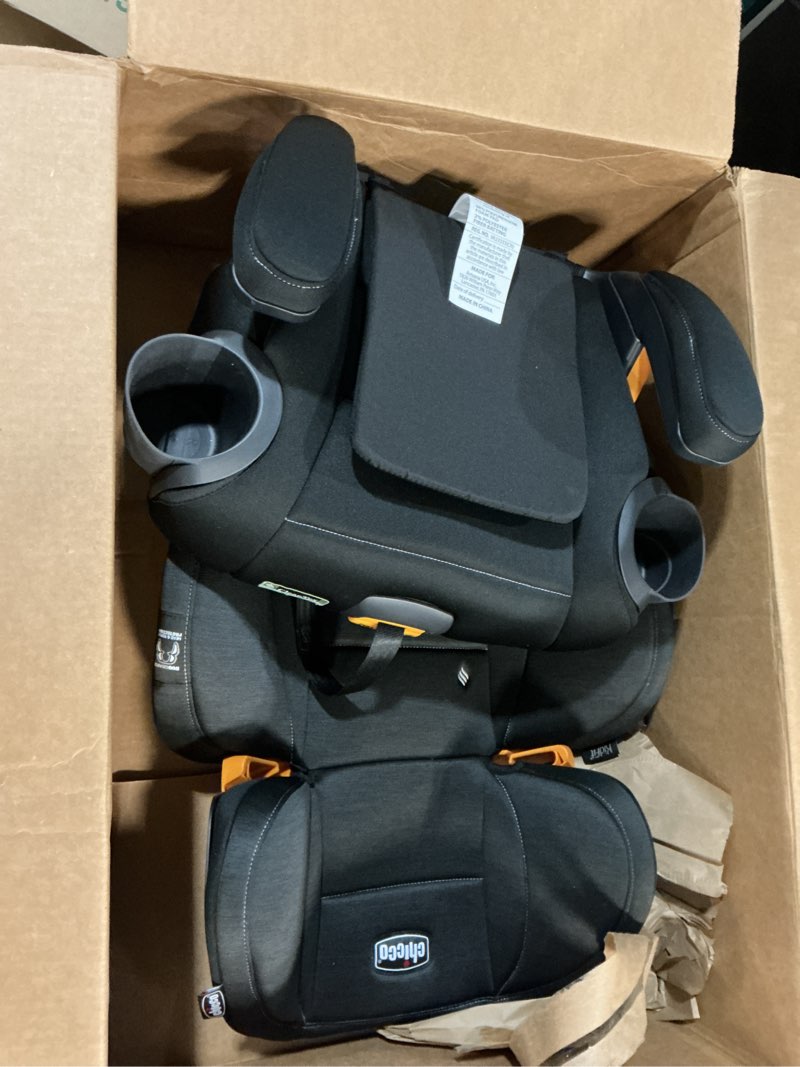 Condition photo showing Good Condition for chicco kidfit cleartex plus 2-in-1 belt-positioning booster car seat, backless and high back booster seat, for children aged 4 years and up and 40-100 lbs. | obsidian/black kidfit cleartex plus obsidian