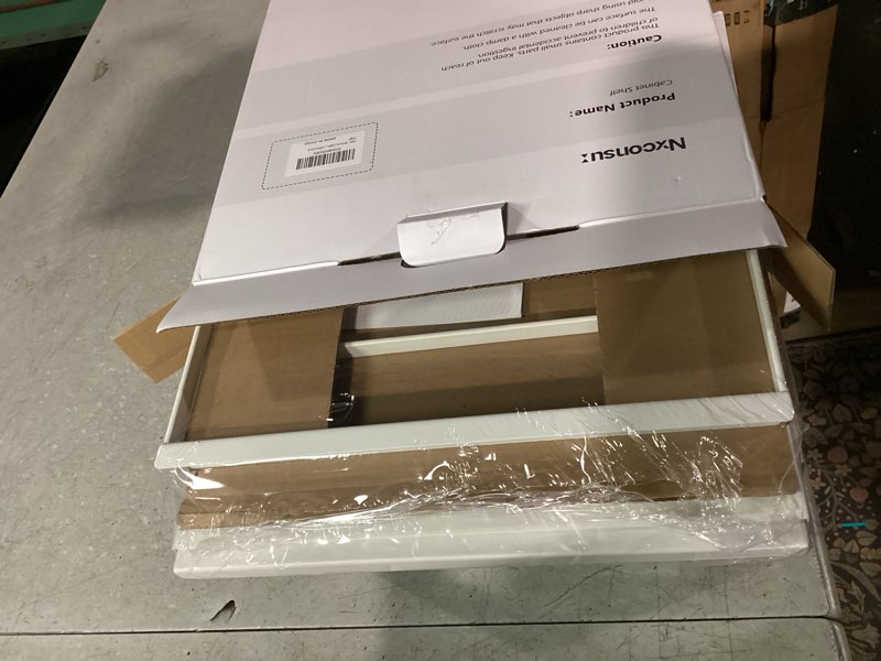 Condition photo showing Good Condition for Nxconsu Cabinet Shelf Expandable Organizer Riser Rack for Kitchen Pantry Cupboard Under Sink Countertop Home Organization Extra Storage Space Saver Heavy Duty Metal Edgeless Design White Extra Large White 11.8’’D * 14.56-24.6’’W * 8.46’’H