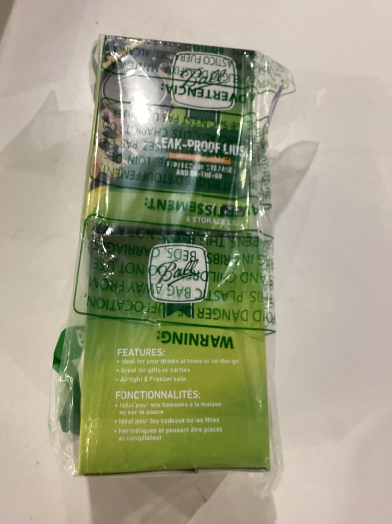 Condition photo showing New/Like New for Ball Leak-Proof Plastic Lids for Glass Mason Jars, Used for Canning, Pickling, Juice, Jam, Jelly (Wide, 6 Count (Pack of 2)) 6 Count (Pack of 2) Wide