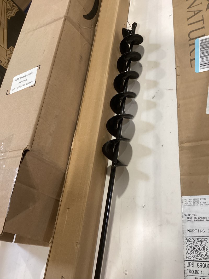 Condition photo showing Good Condition for 32" x 2" extended length garden auger drill bit for planting bulb & bedding plant auger 100% solid barrel-no need to squat post hole digger for 3/8" hex drive drill- earth auger bulb planter tool