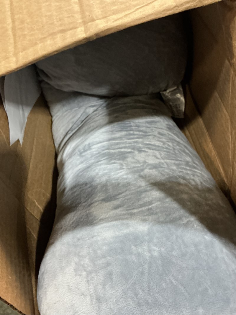 Condition photo showing Good Condition for Momcozy Pregnancy Pillow for Sleeping, Dreamlign U Pro Maternity Pillow with Adjustable Leg Pillow, Removable Cover - Support for Back, Hip, Belly, Legs for Pregnant Women, 50-72 Inch Full Body Pillow Grey