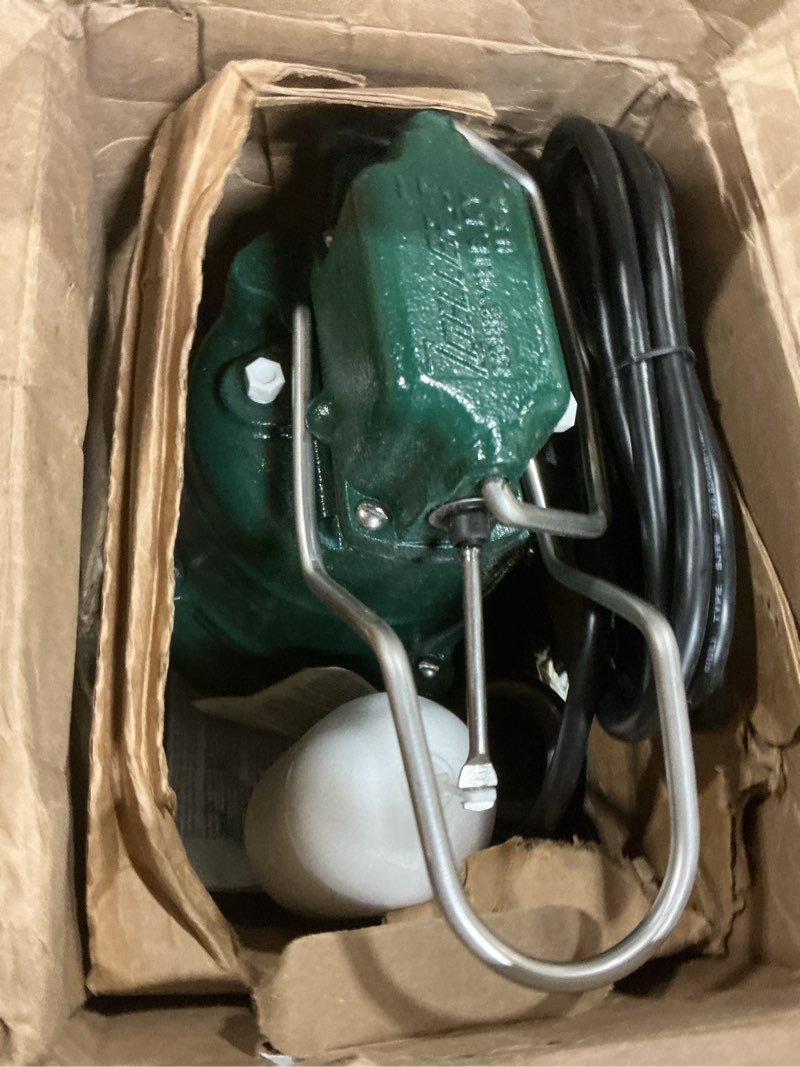 Condition photo showing Good Condition for zoeller m57 mighty-mate submersible sump pump - 3/10 hp cast iron - 9? cord — vertical float - 1.5? discharge - factory-tested - basement sump pump - 115v