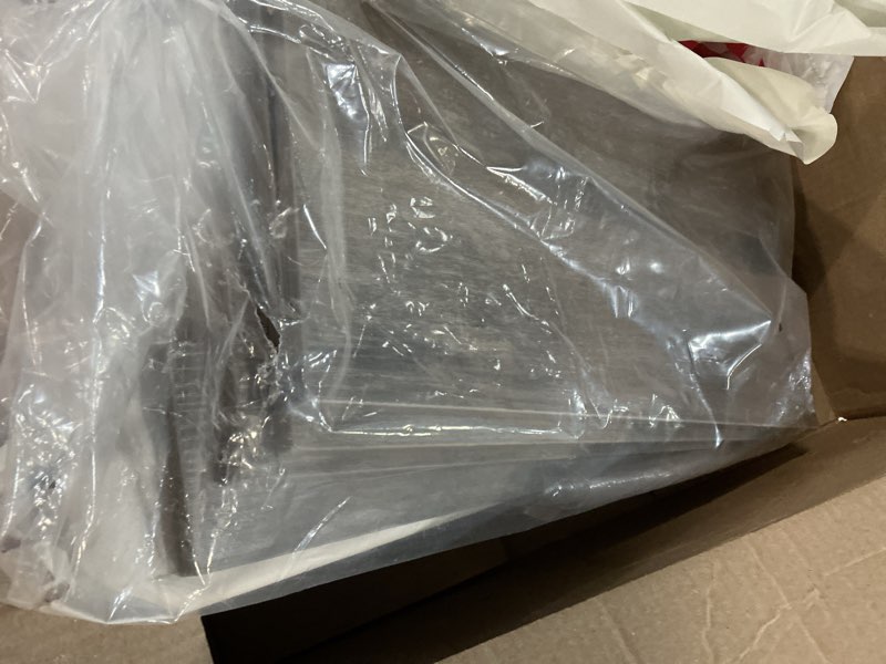 Condition photo showing As Is for Kitchen Countertop Organizer, Coffee Bar Station Organizer for Countertop, 2 Tiers Kitchen Counter Shelf, Wooden Spice Rack Organizer, Space Saving Desk Shelving Riser Unit Grey Large