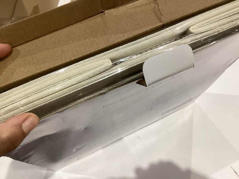 Condition photo showing Good Condition for Decorative Photo Storage Boxes with Lids - Set of 2 Beautiful Linen Organizers Are Perfect to Safely Store Your Pictures, Documents, Scrapbooking Supplies, Keepsakes and Other Memories in Style Ivory
