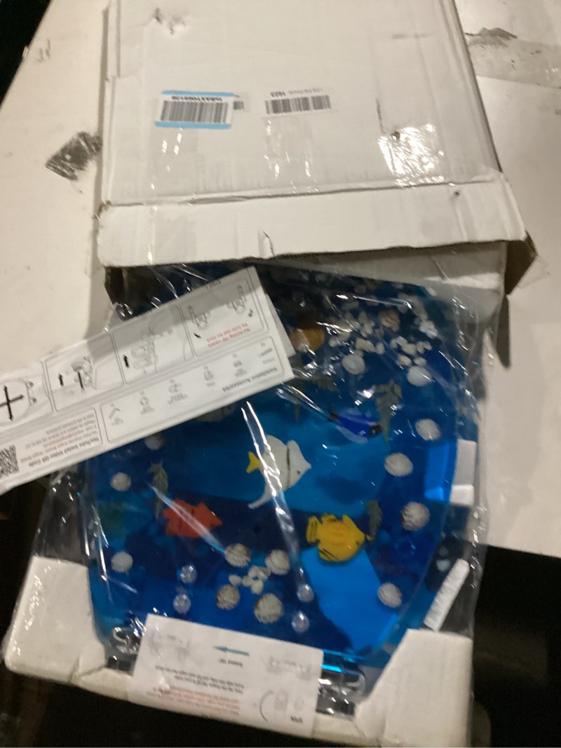 Condition photo showing Good Condition for angol shiold round ocean resin toilet seat slow close quick release metal zinc alloy hinge easy to install also easy to clean, decorative acrylic seats (17 inch, blue ocean, upgraded hinge) transparent blue ocean fish