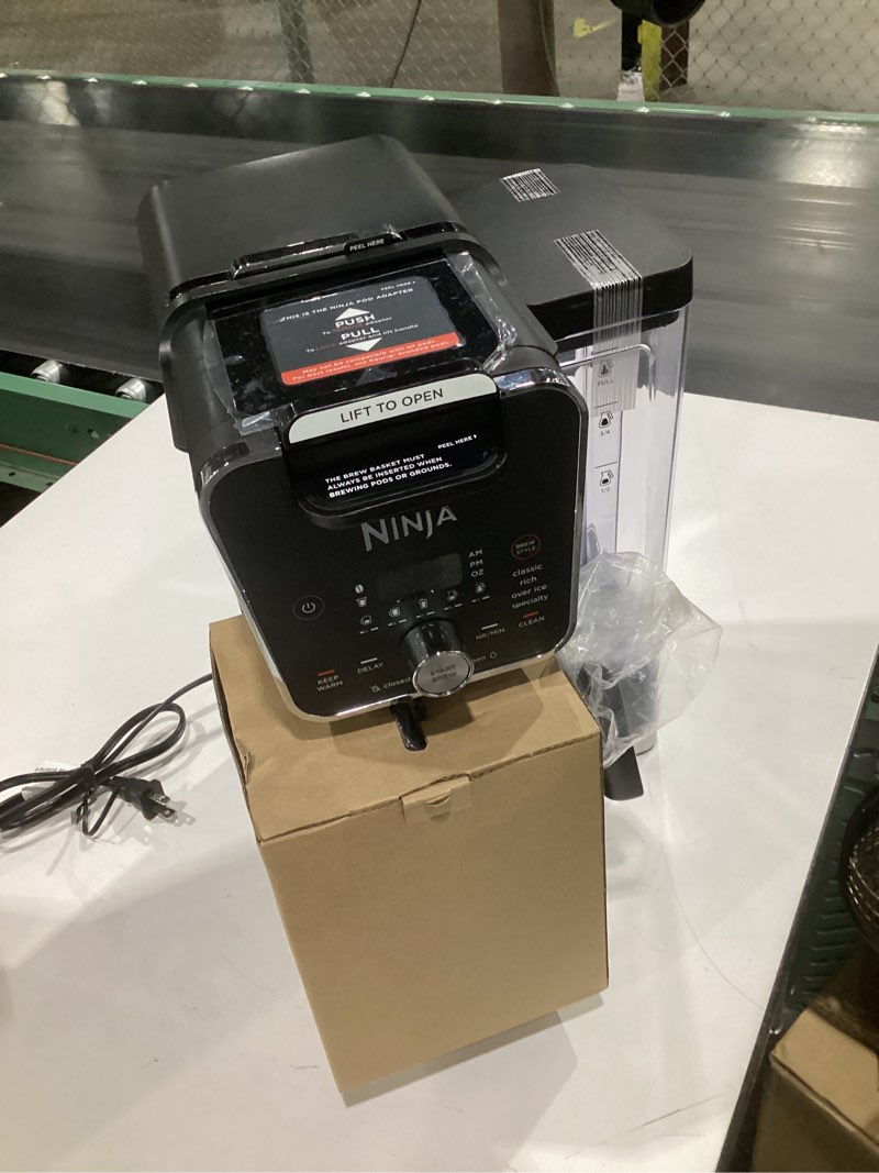Condition photo showing Good Condition for (not tested)tninja drip coffee maker with k cup combo, dualbrew pro specialty coffee system, coffee machine compatible with k-cup pods, 12 cup single serve coffee makers with paper filter, cfp301 frother + paper filterd