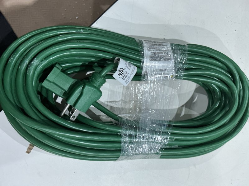 Condition photo showing As Is for utilitech 75-ft 16 / 3 light duty 3 prong green outdoor extension power cord