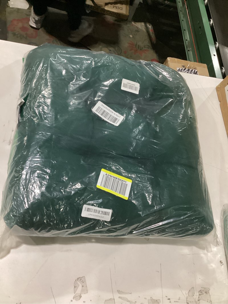 Condition photo showing New/Like New for Similar to stock photo!!! Cushion Source Tufted Chair Cushion | Rounded Back Corners | 21\" x 19\" x 4\" Seat Cushion | No Ties | Indoor/Outdoor | Sunbrella Forest Green (5446-0000)