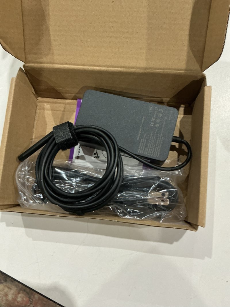 Condition photo showing Good Condition for 65w charger compatible with microsoft surface pro 11, 10, 9, 8, 7+, 7, 6, 5, 4, 3, x, surface laptop 7/6/5/4/3/2/1, surface go 4/3/2/1, surface book 2/1,compatible with 44w 36w