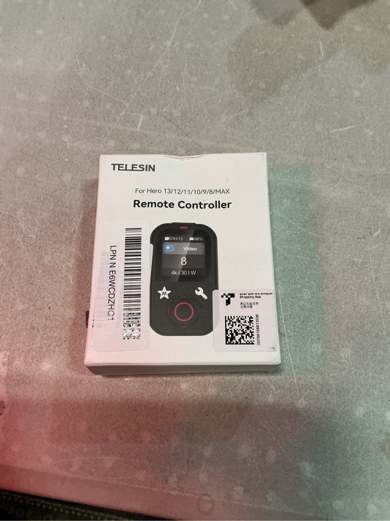 Condition photo showing New/Like New for telesin t13 waterproof wireless remote control for gopro | color lcd dispaly, smart controller with wrist strap compatible with go pro 13 12 11 10 9 8 black max mini action camera accessories