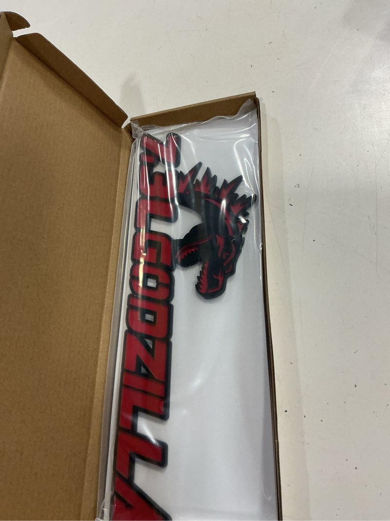 Condition photo showing New/Like New for pair new custom 7.3l godzilla decals sticker driver passenger side badge 3d badge emblems compatible with ford super duty camaro silverado ram jeep universal truck (red black)