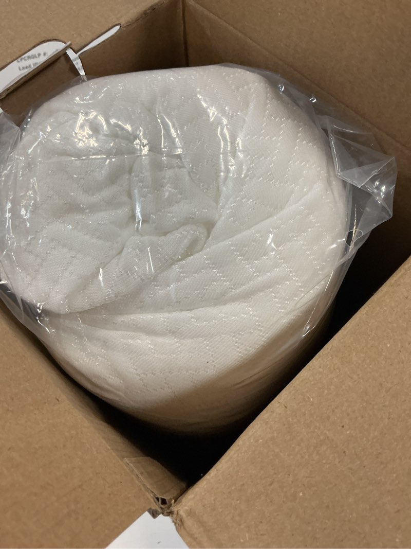 Condition photo showing New/Like New for 5 stars united knee pillow for back sleeping – memory foam cushion for sciatica pain relief – under leg support for sleeping on back – half moon bolster for bed, white white standard