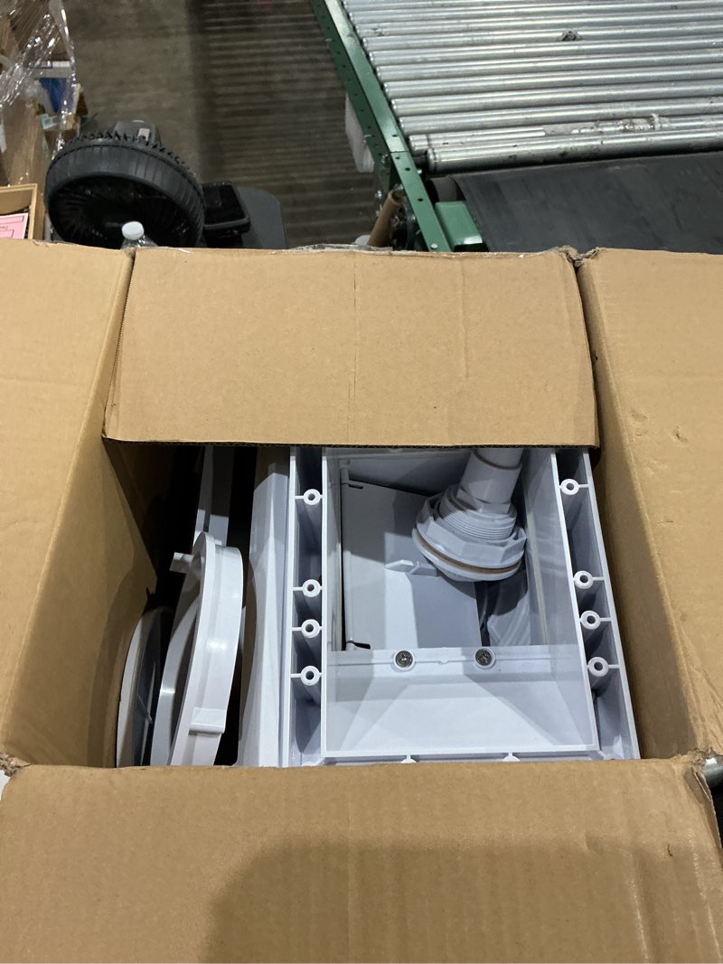 Condition photo showing As Is for u.s. pool supply wide mouth thru-wall above ground pool skimmer kit - abs construction, complete universal set, return fitting, vacuum plate, leaf basket - replacement compatible with sp1091wm skimmer 14-1/4” x 7-7/8”