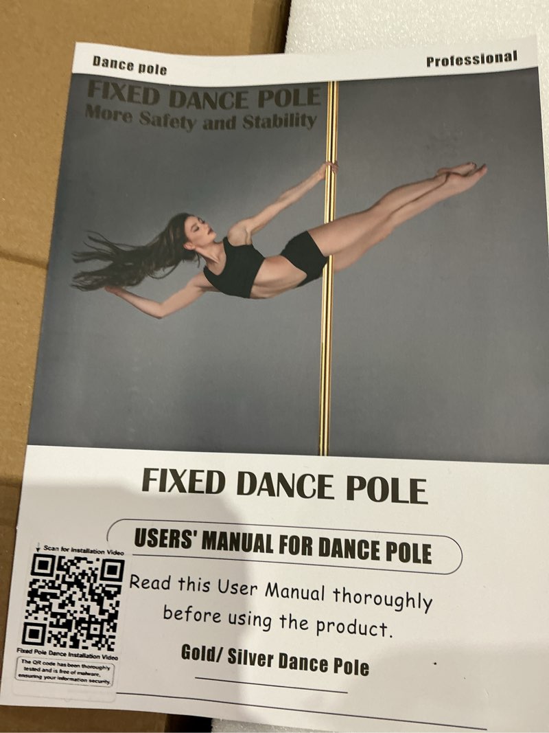 Condition photo showing As Is for wholesale 45mm fixed spinning static dance pole home exercise stripper pole kit