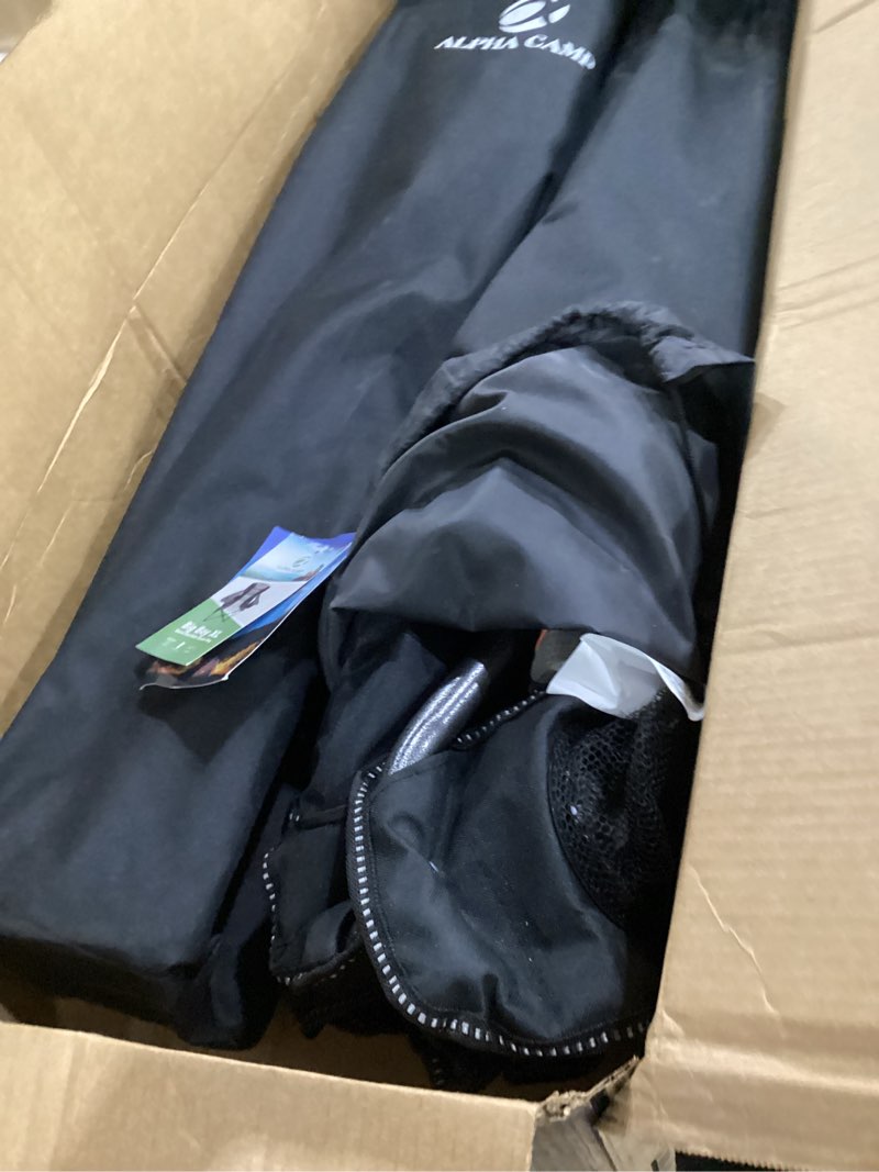 Condition photo showing Good Condition for alpha camp oversized camping chairs 500 lbs capacity fully padded heavy duty lawn chair for heavy people, portable outdoor chair with cooler bag & cup holder for camping, fishing, beach,2pc black