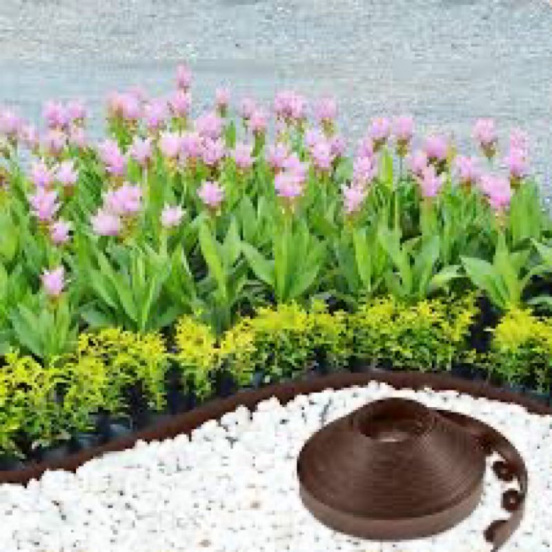 Landscape Edging Border 100 FT 4 Inch Tall with 180 Spikes, Plastic Edging for Landscaping, Garden E