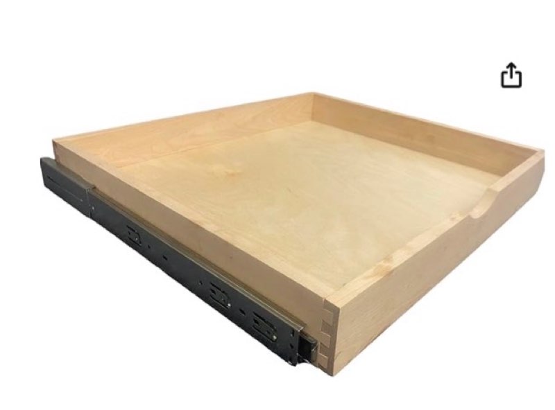 Pull Out Cabinet Organizer, 1PC 27” W x 21” D Soft Close Slide Out Wood Drawer Storage Shelves for K