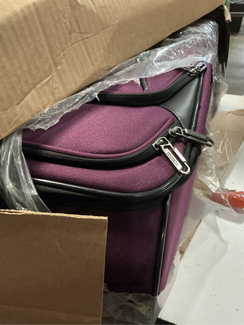 Condition photo showing Good Condition for american tourister 4 kix 2.0 expandable softside luggage with spinner wheels, 24 spinner, purple orchid 24 spinner purple orchid