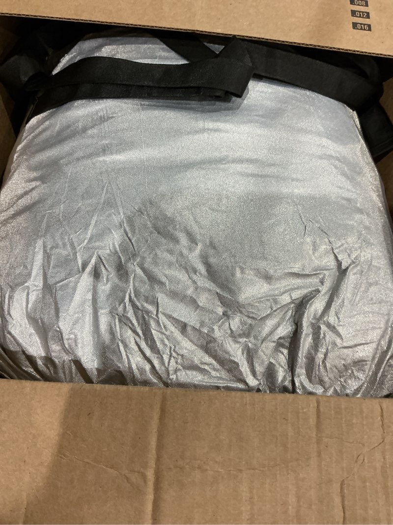 Condition photo showing Good Condition for 6 layers car cover waterproof all weather for automobiles, size a3 with zipper cotton fit for toyota camry, honda accord, ford mustang, chevy camaro/malibu,kia optima(187-198 inch), silver silver a3 fit sedan length 187" to 198"