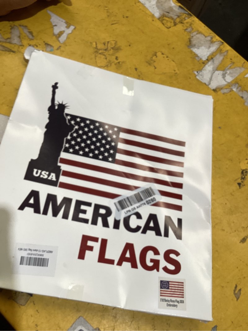Condition photo showing As Is for amzflag american betsy ross flag 3x5 ft 250 anniversary embroidered 13 stars colonial flags heavy duty us united states 13 colonies flag with 2 brass grommets
