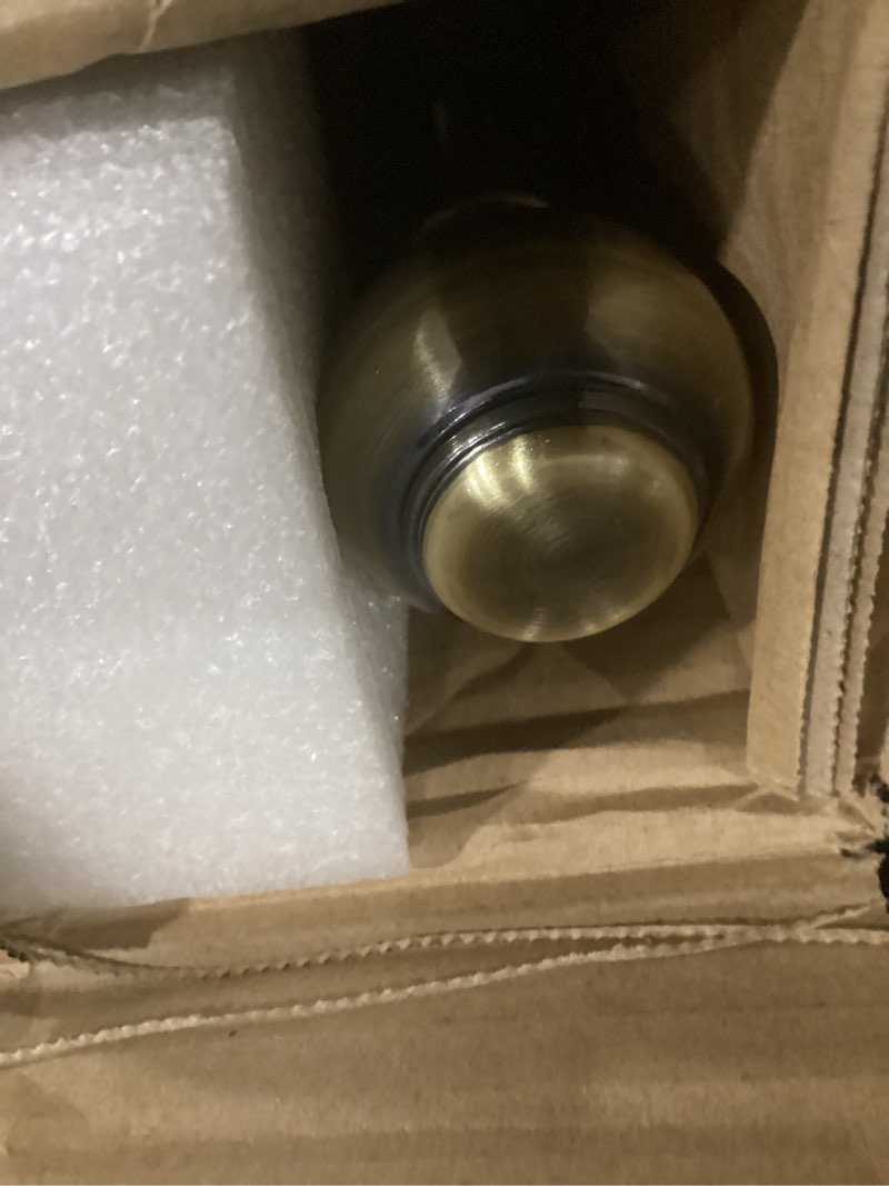 Condition photo showing Good Condition for 1 inch double curtain rods 36 to 72 inches, adjustable telescoping window drapery rod, dual heavy duty curtain rods with iron-finials for sliding glass door, patio, bedroom, kitchen, bronze 36"-72" bronze