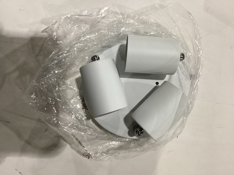 AUQUEE LED 3 Light Track Lighting Kit, LED Track Lighting Fixtures, White Round Ceiling Spot Lightin