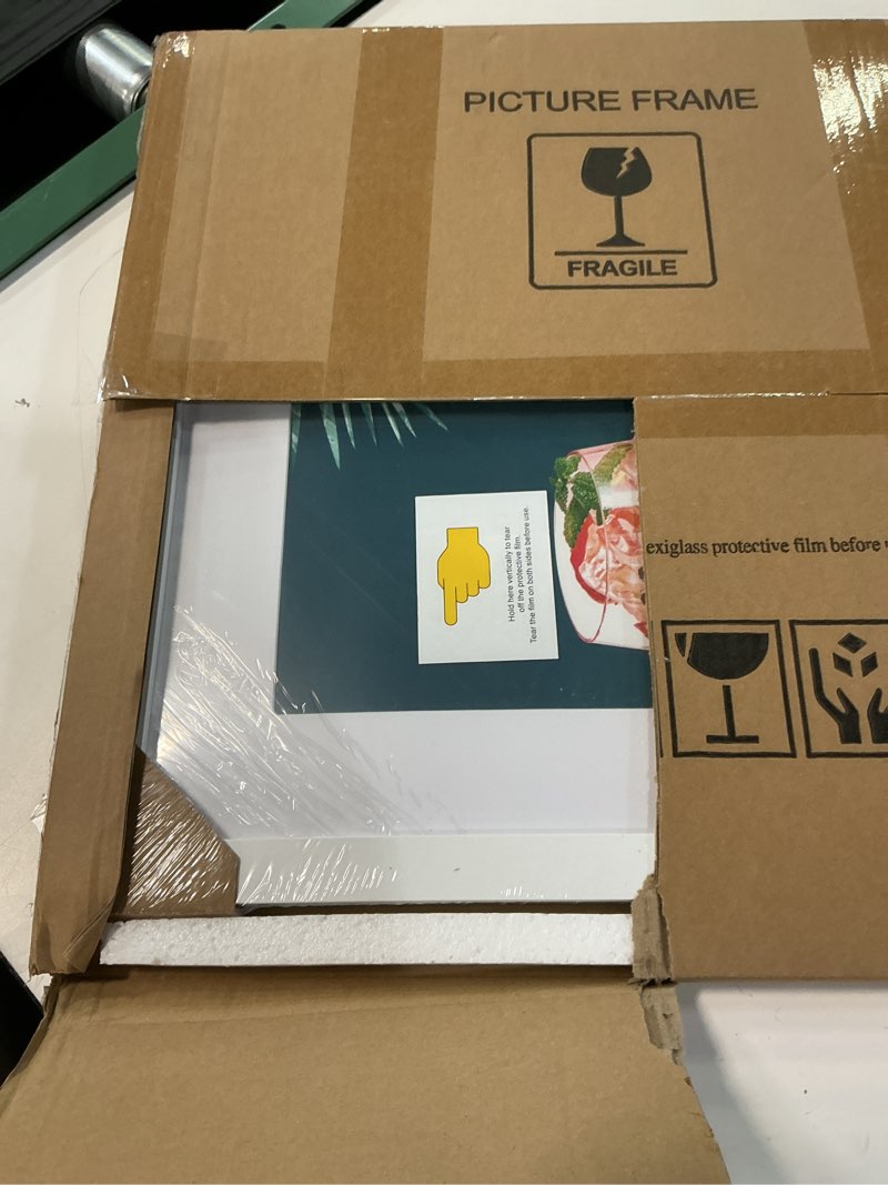 Condition photo showing Good Condition for THREELOVE 16x16 Frame White, Display Picture 12x12 with mat or 16x16 Without mat, Photo Poster Picture Frame Wall Mounting Home Decor, 1-PCS 16x16 White-1pcs