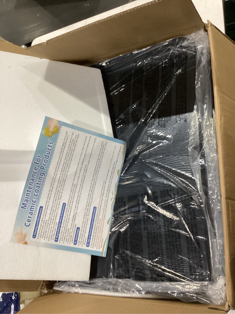 Condition photo showing Good Condition for Updated 25" x 16" Cast Iron Griddle for Gas Grill, Nonstick Nanoceramic Stove Top Griddle for Gas Stove, Pre-Seasoned Flat Top Plate Insert for Outdoor Gas Grill, Camping, Tailgating, Parties 25" x 16" x 2.6"