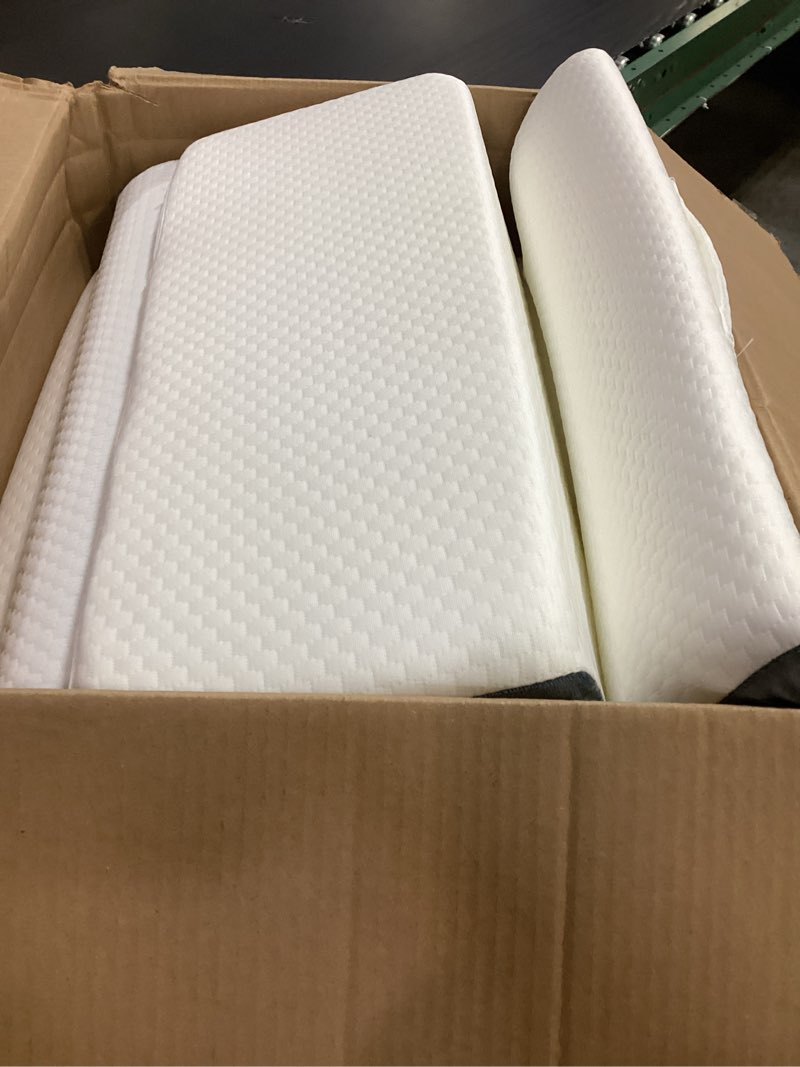 Condition photo showing Good Condition for ahpmeoa 6pcs wedge pillow set for after surgery, bed wedge pillow post surgery, bed pillows for sitting up, sleeping, acid relux, memory foam back pillow, beds wedges & body positioners, white/grey