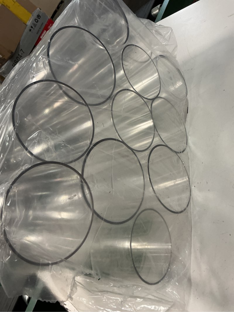 Condition photo showing Good Condition for nuogo 12 pcs plastic clear cylinder vase for home 12 inch acrylic flower clear vase centerpiece for centerpieces wedding party decorations
