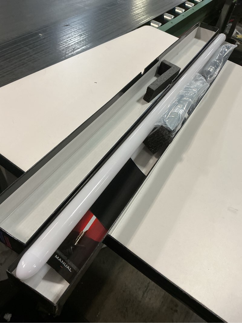 Condition photo showing New/Like New for Similar 2 Pack Light Saber 4 Sound Fonts, RGB Heavy Dueling 12 Colors Changing Light Sabers for Adults, Volume Adjustable Metal Hilt Light Saber with Black Connector
