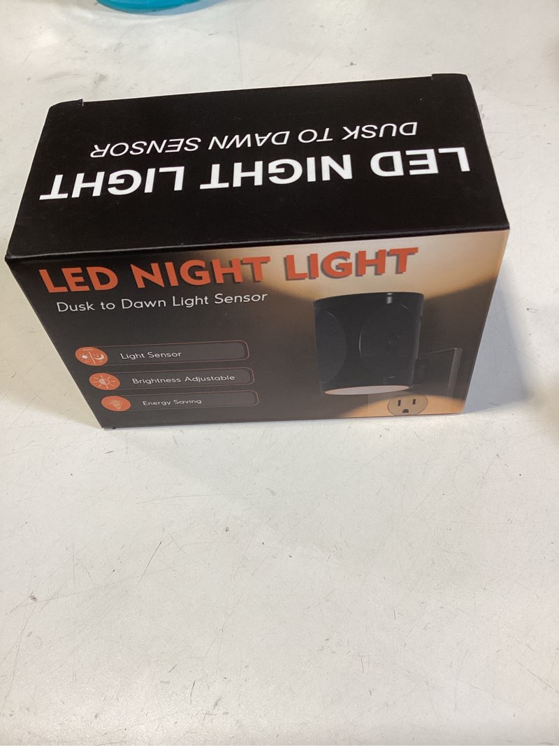 Condition photo showing New/Like New for briignite night lights plug into wall, modern led night light plug in, dusk to dawn sensor, soft white 3000k, 0-100lm adjustable brightness, dimmable nightlight for hallway, bedroom, stairway, 2 pack black-3000k 2 pack