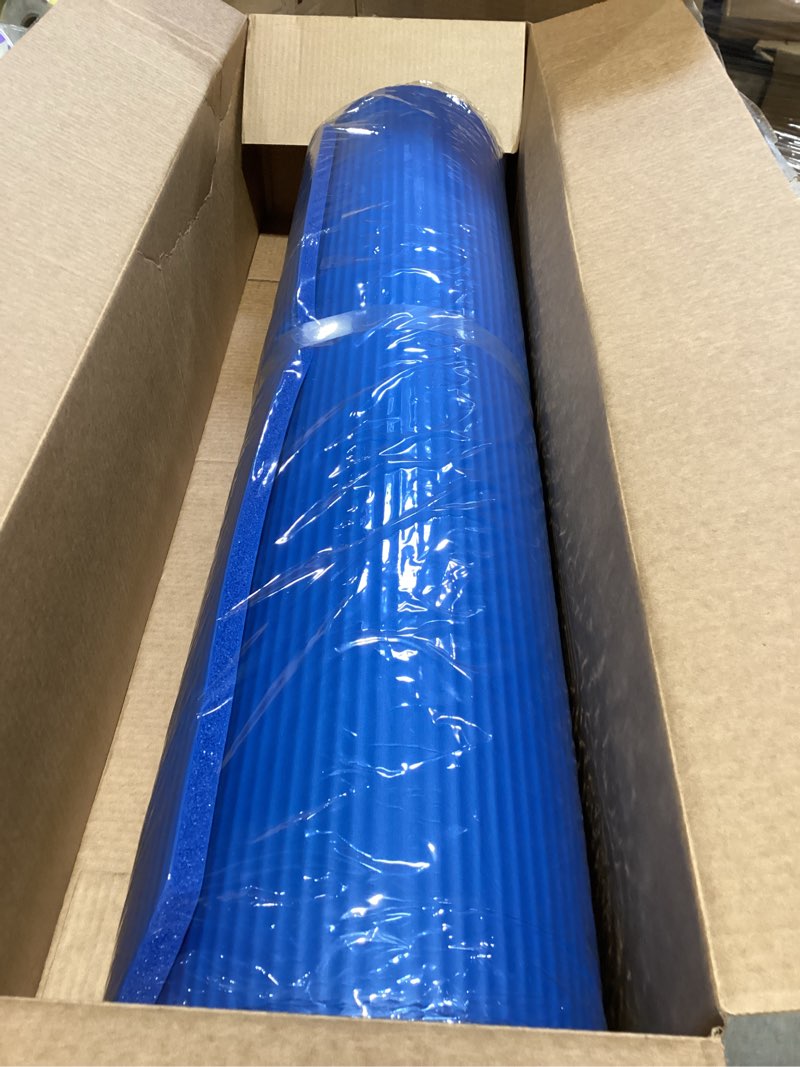 Condition photo showing Good Condition for balanced body aeromat pilates and yoga mat for floor exercise, extra-thick floor workout mat for pilates or yoga exercises and workouts, studio or home gym mat blue